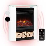 Klarstein Studio 5 Arc Elektrokamin 1800 W LED-Flammen Heizl&uuml;fter Fernbedienung