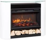 Klarstein Studio 10 Arc Elektrokamin 1800 W LED-Flammen Heizl&uuml;fter Fernbedienung
