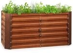 Blumfeldt Rust Grow Hochbeet Gartenbeet verzinktes Stahlblech Rost-Finish 10036153