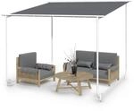 Blumfeldt Nantes Pavillon Gazebo Sonnendach 3x3m Polyester Stahlrahmen UV50+