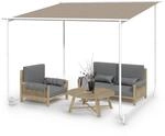 Blumfeldt Nantes Pavillon Gazebo Sonnendach 3x3m Polyester Stahlrahmen UV50+
