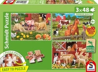 Schmidt Spiele Spiele-56579, Schmidt Spiele Puzzle Bauernhoftiere - 26 bis 50 Teile