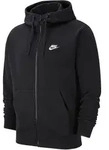 NIKE M NSW CLUB HOODIE FZ FT BLACK/WHITE, BLACK/WHITE, M