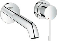 GROHE 2-Loch-WT-Wandbatterie Essence 29192_1 FMS Ausladung 183mm supersteel, 29192DC1