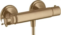 AXOR 16261140, AXOR Montreux Brausethermostat Aufputz mit Kreuzgriff Brushed Bronze,