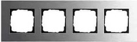 GIRA 0214 219, Gira Abdeckrahmen 4f Gira Esprit Edelstahl [0214219], 0214 219