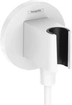 Hansgrohe 26888700, hansgrohe FixFit S Wandanschluss mit Brausehalter Mattwei&szlig;,