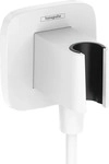 Hansgrohe 26887700, hansgrohe FixFit Q Wandanschluss mit Brausehalter Mattwei&szlig;,