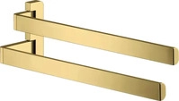 AXOR 42821990, AXOR Universal Softsquare Handtuchhalter zweiarmig Polished Gold