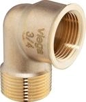 Viega Bogen 90 Grad, R 1, Rp 1 Rotguss oder Siliziumbronze Modell 3092, 264048