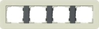 GIRA 0214 427, Gira Abdeckrahmen 4f Gira E3 Sand/Anthrazit [0214427], 0214 427