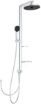 Ideal Standard Duschsystem Alu+ o.Arm., m.2 Ablagen, 2F-HB und 2F-Kopfbrause Silver,