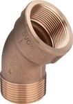 Viega Bogen 45 Grad, R 3/8, Rp 3/8 Rotguss oder Siliziumbronze Modell 3121, 281755