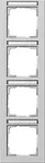 GIRA 1114 37, Gira Abdeckrahmen 4f senkr. BSF Gira E2 Grau m [111437], 1114 37