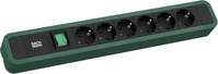 BACHMANN 350.201, BACHMANN PRIMO 2 6xCEE7/3 1xSchalter 2,0m CEE7/7 RAL6028, 350.201