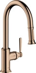 AXOR 16581300, AXOR HG AXOR Montreux Einhebel-K&uuml;chenmischer 180 mit Ausziehbrause