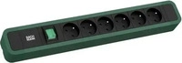 BACHMANN 350.222, BACHMANN PRIMO 2 6xUTE 1xSchalter 2,0m CEE7/7 RAL6028, 350.222