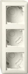 GIRA 1063 01, Gira AP-Geh&auml;use 3f + Rahmen Standard 55 Cremewei&szlig; [106301], 1063 01
