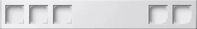 GIRA 1365 27, Gira Profil 5f 600 mm senkr. + waager. Profil 55 Alum.Reinwei&szlig;(lack.)
