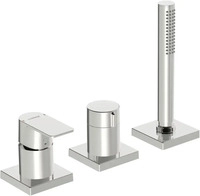HANSA Einhebelmischer Fertigmontageset f&uuml;r Wanne/Brause HANSASTELA 5731 Rosette