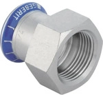 Geberit Mapress Edelstahl &Uuml;bergang mit Innengewinde, DN 40 / 32, d&oslash; 42 mm,...