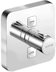 KLUDI PUSH UP-Thermostatarm. mit Drucktaste f&uuml;r 2 Verbraucher, soft edge chrom,
