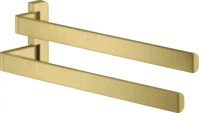 AXOR 42821950, AXOR Universal Softsquare Handtuchhalter zweiarmig Brushed Brass,
