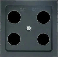 Busch-Jaeger 2CKA001724A4374, Busch-Jaeger Zentralscheibe TV/Radio/2x SAT 4-fach