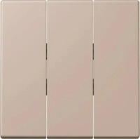 jung LC 993 BF 240, Jung Wippe 3fach, Thermoplast lackiert, Serie LS, ombre br&ucirc;l&eacute;e