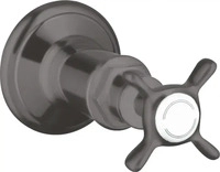 AXOR 16871340, AXOR Montreux Absperrventil Unterputz mit Kreuzgriff Brushed Black