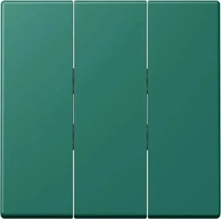 jung LC 993 BF 216, Jung Wippe 3fach, Thermoplast lackiert, Serie LS, vert anglais