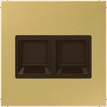 jung ME 1969-2 WE C, Jung Abdeckung (gerastet) f&uuml;r Modular-Jack-Steckbuchsen, 2fach,