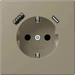 jung LC 1520-15 CA 242, Jung SCHUKO-Steckdose, 16 A 250 V ~, mit USB-Ladeger&auml;t, 1 x