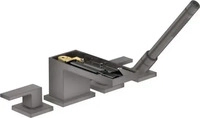 AXOR 47432340, AXOR MyEdition 4-Loch Wannenrandarmatur ohne Platte Brushed Black