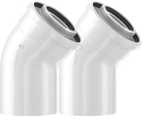 Bosch Abgaszubeh&ouml;r FC-CE60-45 2xBogen 45 Gr, d:60/100, Ausgleich 100mm, 7738112298
