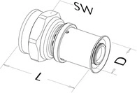 Roth &Uuml;bergangsmuffe 20x1/2" IG, 10 St&uuml;ck, 1135000536