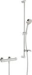HANSA Brausebatterie mit Brausegarnitur HANSAUNITA 4813 3-strahlig DN15 Chrom,