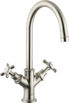 AXOR 16502820, AXOR Montreux 2-Griff Waschtischarmatur 210 mit Kreuzgriffen und