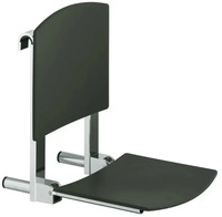 Keuco KE Klappsitz Plan Care 34981, mit R-Lehne z. Einh., verchromt/wei&szlig;,