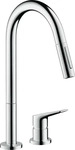 AXOR 34822800, AXOR HG 2-Loch Sp&uuml;ltischmischer Axor Citterio M steel mit