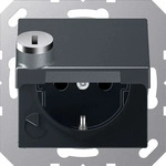 jung A 1520 BFKLSL ANM, Jung SCHUKO-Steckdose, 16 A 250 V ~, SAFETY+, Klappdeckel,