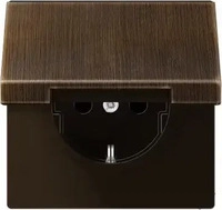 jung ME 1520 KIKL AT, Jung SCHUKO-Steckdose, 16 A 250 V ~, SAFETY+, Klappdeckel,