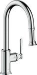AXOR 16581000, AXOR HG Sp&uuml;ltischmischer Axor Montreux chrom mit Ausziehbrause,