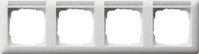 GIRA 1094 27, Gira Abdeckrahmen 4f waager. BSF Standard 55 Reinwei&szlig; m [109427], 1094