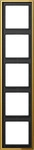 jung GO 2985, Jung Rahmen 5fach, LS 990, Metall goldfarben PVD-beschichtet,
