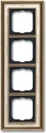Busch-Jaeger 2CKA001754A4666, Busch-Jaeger Abdeckrahmen 4-fach Messing antik Dekor