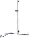 Keuco KE Duschhandlauf Plan Care 34915, mit Br.Stg. r/l, verchromt,1097/1097/1263mm,