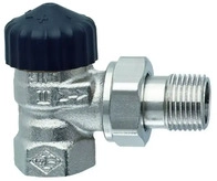 HEIMEIER Thermostat-Ventilunterteil Standard, Eckform, DN 25, vernickelt, 2201-04.000