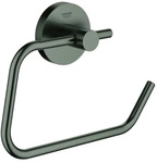 GROHE WC-Papierhalter Essentials 40689_1 ohne Deckel hard graphite geb&uuml;rstet,