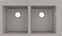 Hansgrohe 43316380, hansgrohe S51 S510-F770 Einbausp&uuml;le 370/370 Betongrau, 43316380